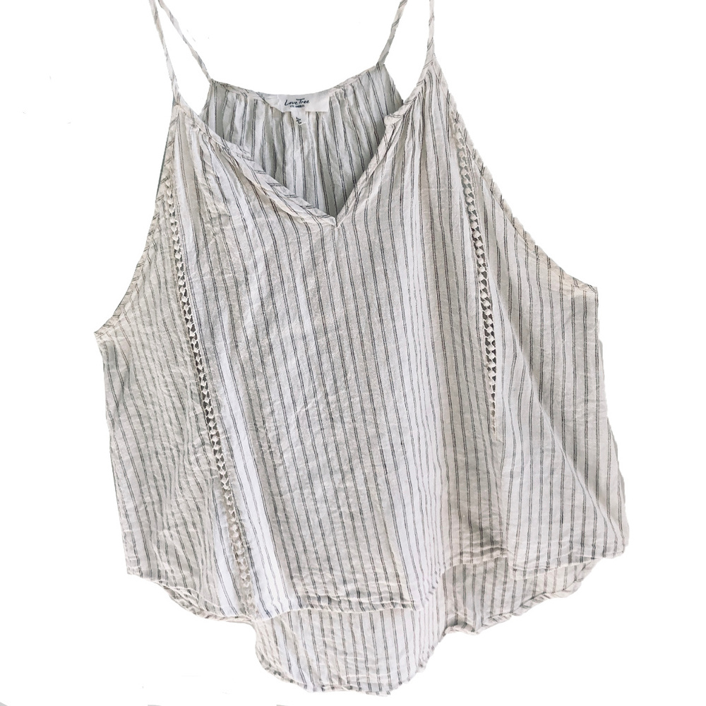 Love Tree Cotton Crop Top Large